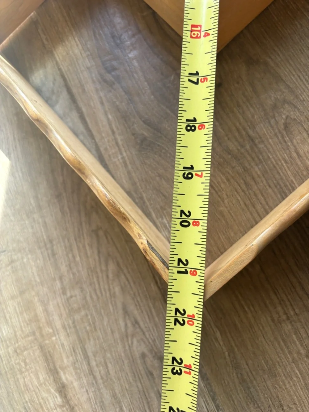 Vintage Natural Wood Diamond Wall Shelf - Scalloped Edges